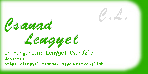 csanad lengyel business card